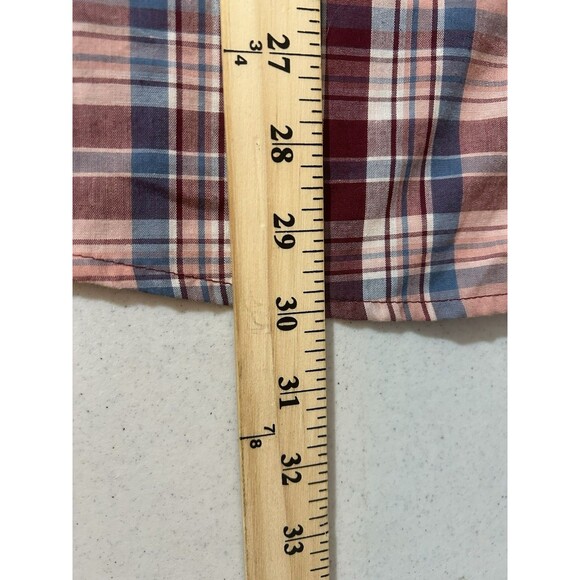 Wrangler Wrancher Pearl Snap Shirt Womens 3XL Western Plaid Vintage 90s Y2K - Picture 10 of 10